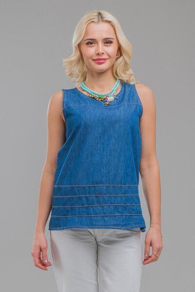 Bold & Young Women's Ribbed Washed Britli Slim Jeans Athlete Indigo