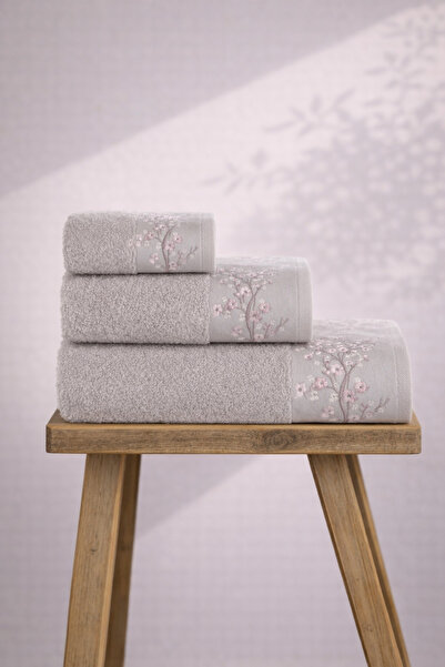 Ellia Soft طقم مناشف جوليا 100% قطن 3 قطع - طقم حمام تركي - حمام فاخر