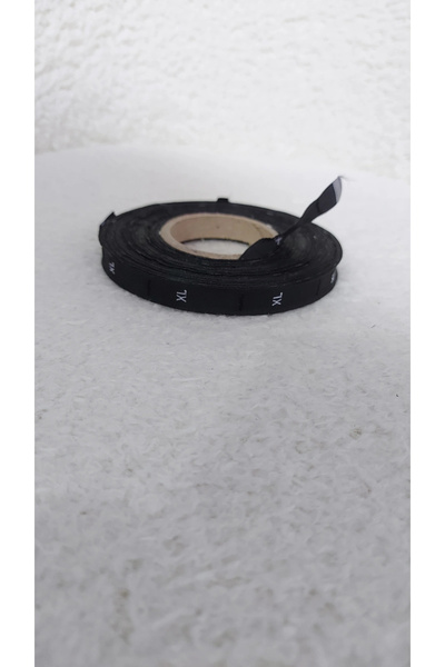 BİGÜMEX Siyah Beden Etiketi XL / Tırnak Etiketi ( 1 Rulo )