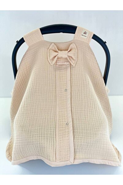 Puro Cotone غطاء عربة أطفال من الموسلين مكون من 4 طبقات ووسادة عربة أطفال بال...