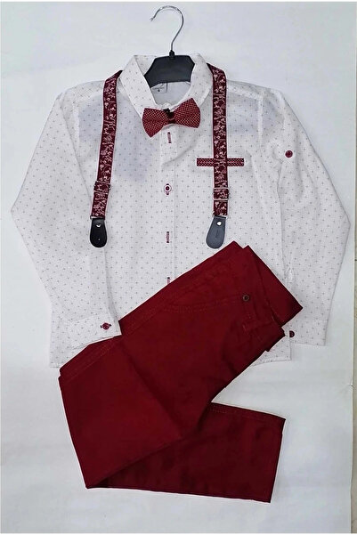 By Terry Erkek Çocuk Buz Mavi Oxford Gömlekli Papyonlu Takım