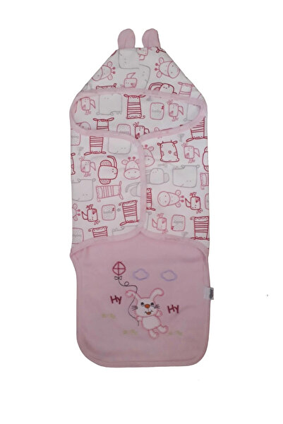 Generic Brand Hooded Combed Cotton Swaddle Blanket for Baby Girl