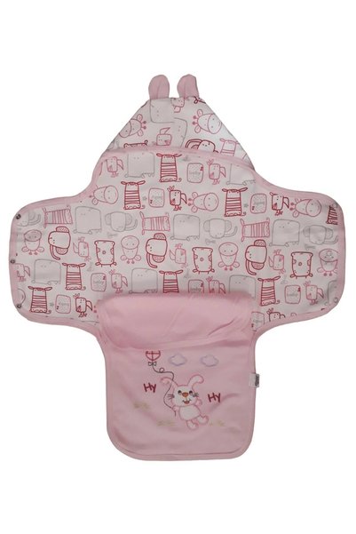 Generic Brand Hooded Combed Cotton Swaddle Blanket for Baby Girl