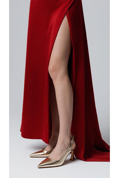 37Numara BÜYÜK NUMARA KADIN PARLAK DORE STİLETTO 41-42-43-44-DORE