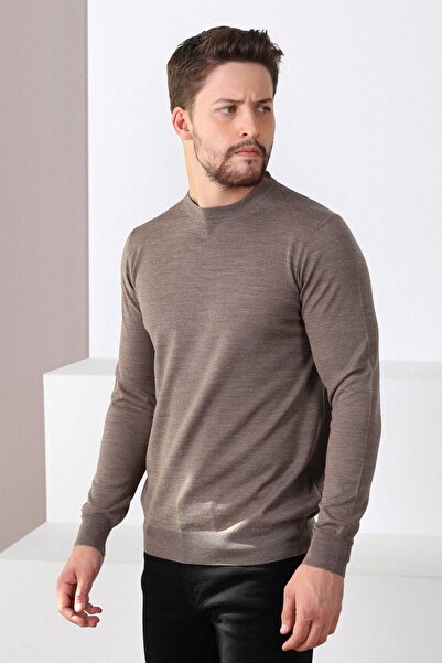 Ferraro Ανδρικό πλεκτό πουλόβερ K.Bej με λαιμόκοψη ποδηλάτου, εξαιρετικά λεπτό