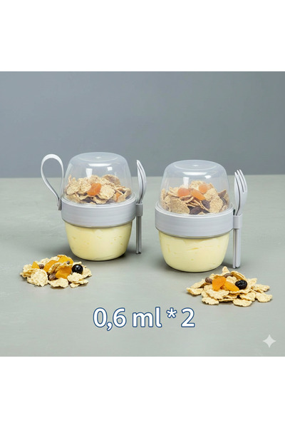 HOMEFECT 2 Pieces of 0.6 ml Yogurt Cup