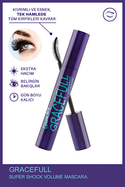Catherine Arley Maskara Gracefull Super Shock Volume Siyah Maskara