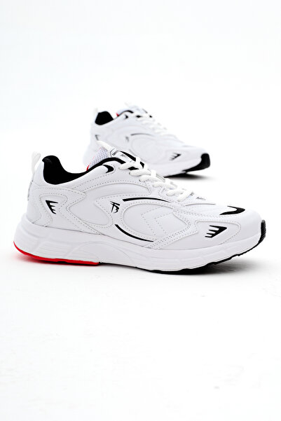 Tonny Black حذاء رياضي للجنسين ذو لون أبيض ونعل عالي من الفايلون ومريح وقابل ...