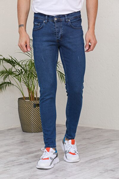 jean black Blugi bărbați Skinny Fit Lycra Blue Nails Blugi