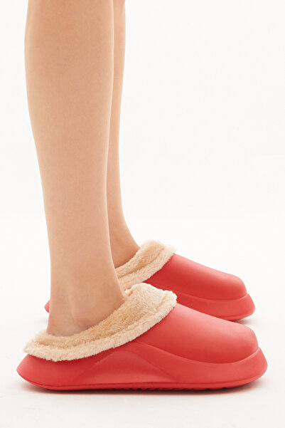 Tonny Black Papuci Eva roșii, confortabili, cu blană la interior, pentru femei