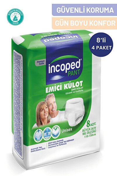 İncoped Hasta Bezi Emici Külot - Yüksek Emicili Hasta ve Yetişkin Bezi Large ...