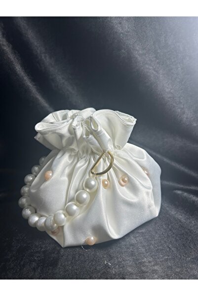 Bridal Luxe Lunara – Pearl Detailed Bridal Bag