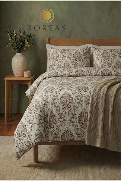 Boreas Home ملاءة بيانكا المميزة - طقم غطاء لحاف مزدوج مرن