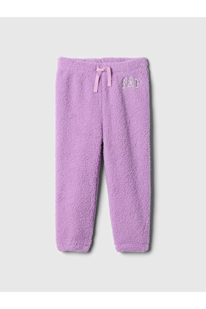 GAP Kız Bebek Mor Gap Logo Sherpa Jogger Eşofman Altı