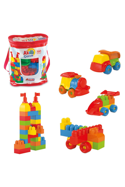 DEDE Akıllı Çocuk Renkli Bloklar 100 Parça