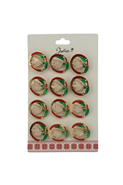 JOLIE Σετ 12 καρφίτσες Martisor με θέμα το Snowdrop Circle της Άνοιξης