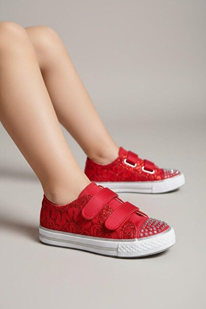 Görkem bebe ayakkabı ve tekstil حذاء كونفرس يومي للفتيات مزين بالأحجار (22-30...