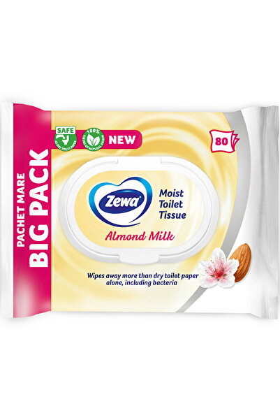 Zewa Hârtie igienică umedă cu migdale, 80 buc.