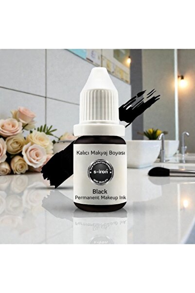 S-İRON COSMETİC Kalıcı Makyaj Boyası - Siyah Black Eyeliner Dipliner 12ml