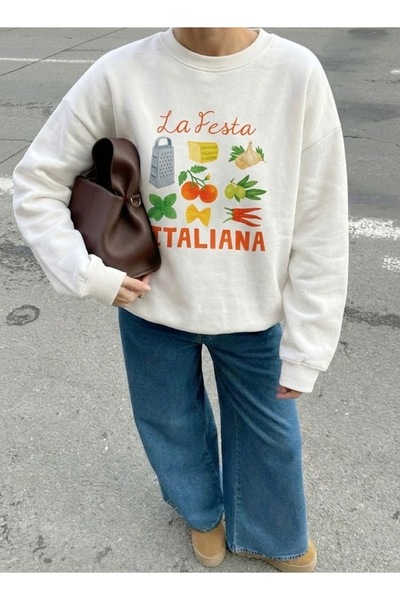 Disante Ženska majica Oversize kroj Fit La Festa Štampano – okrugla kragna, f...