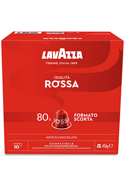 LavAzza Capsule de cafea Qualita Rossa, compatibile Nespresso, 80 x 5,7 g