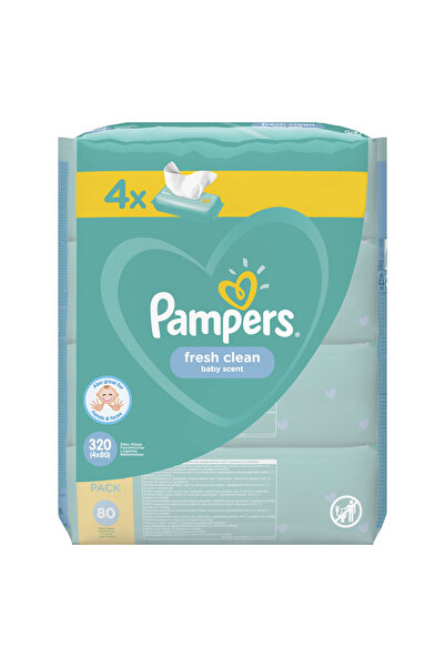 Pampers Șervețele umede Fresh Clean, pachete de 4 x 80 (320 buc)