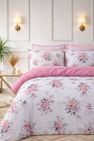 Always طقم غطاء لحاف مزدوج الجوانب مع شرائط مطاطية بوكيت