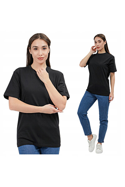 Mod Kids Tricou supradimensionat pentru femei, XXL, negru, 100% bumbac