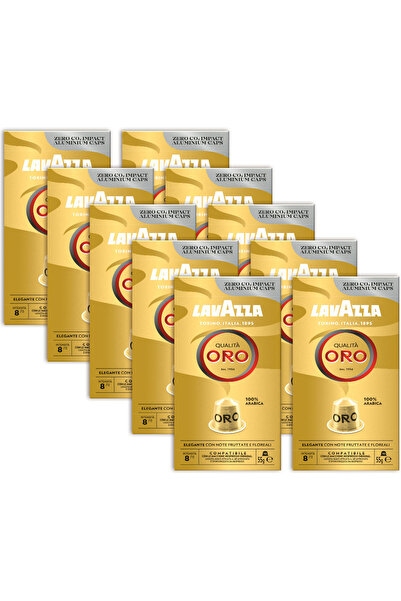 LavAzza Set 10 capsule de cafea Qualita Oro, compatibile Nespresso, aluminiu,...