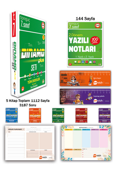 Tonguç Yayınları 7. Sınıf Dinamo Soru Bankası Tüm Dersler - 2. Dönem Yazılı N...