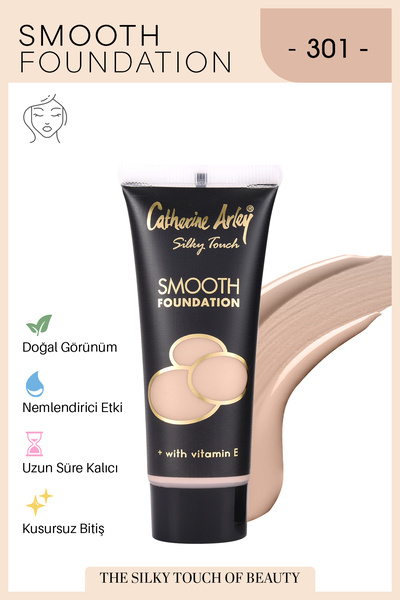 Catherine Arley Smooth Foundation Ekstra Kremsi Ve Hassas Fondöten No:301