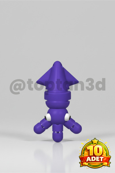 Toptan3D (10 قطع) هدية زينة على شكل حقيبة على شكل حبار، سلسلة مفاتيح (زينة حق...