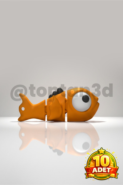 Toptan3D (10 قطع) هدية زينة على شكل سمكة نيمو، سلسلة مفاتيح (زينة حقيبة على ش...
