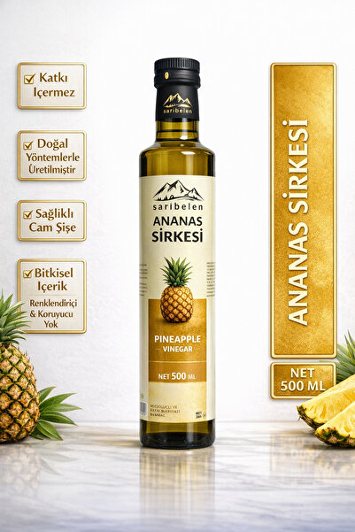 sarıbelen Ananas Sirkesi 500 ml Doğal ve Katkısız- Fermente Meyve Sirkesi