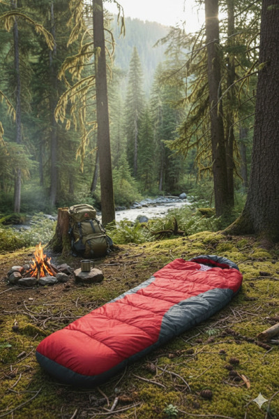 Goocamp أحمر -14.3 °   كيس نوم من نوع المومياء 220x80x55 سم