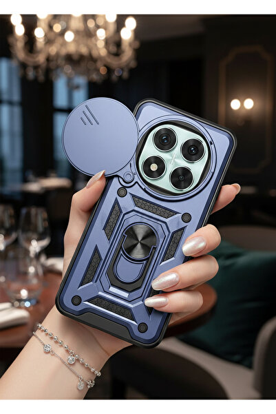 Hatreds Xiaomi Redmi Note 14 Pro 5G Kılıf Magnetik Standlı Sürgülü Kamera Kor...
