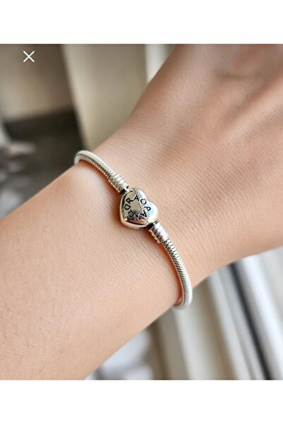 Açıkmeşe Ev Yaşam Ürünleri Marka Yazılı Charm Takılan Kalp Klipsli Komple Çel...