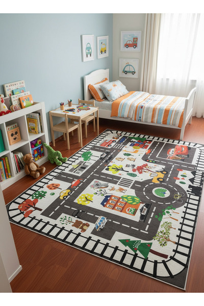 ALLGELSİN Yıkanabilir Kaymaz Taban Çocuk odası Halısı Üç Farklı Ölçü Seçeneği...