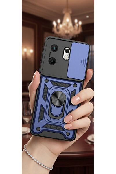 Hatreds İnfinix Zero 30 4G Kılıf Magnetik Standlı Sürgülü Kamera Korumalı TPU...