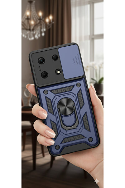 Hatreds İnfinix Note 30 Pro Kılıf Magnetik Standlı Sürgülü Kamera Korumalı TP...