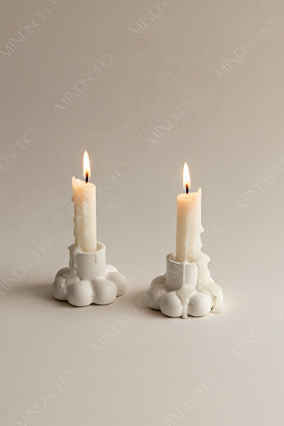 mindsoho Vernikli Dekoratif 2'li Bubble Şamdan Mumluk