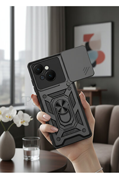 TechTrove Tecno Spark Go 1 2025 Kılıf Yüzüklü Stand Olabilen Kamera Korumalı ...