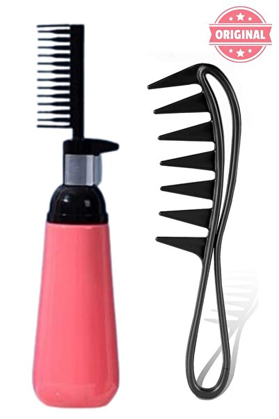 HİROS'H Taraklı Saç Boyama Bakım Kremi Yağı Şampuan Uygulama Şişesi ve Saç Aç...