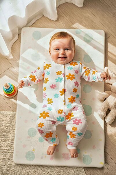 yukobaby bebeğiniz için en doğalı BEBEK LİTTE FLOWER 3-6-9 AY PAMUKLU MANŞETŞ...