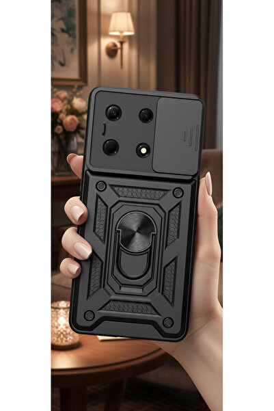 Hatreds İnfinix Note 30 VIP Kılıf Magnetik Standlı Sürgülü Kamera Korumalı TP...