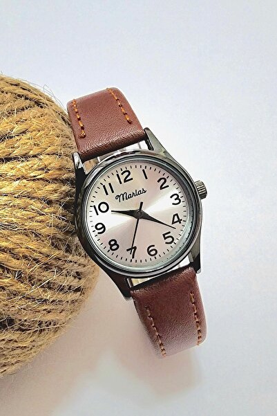 Marlas ساعة يد نسائية ريترو، تصميم عتيق، تصميم كلاسيكي، حافظة سوداء، تصميم بس...