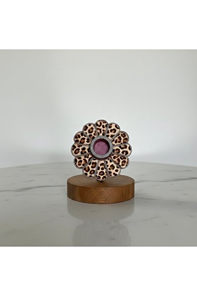 inrobert Leopar Beton Şamdan Mumluk