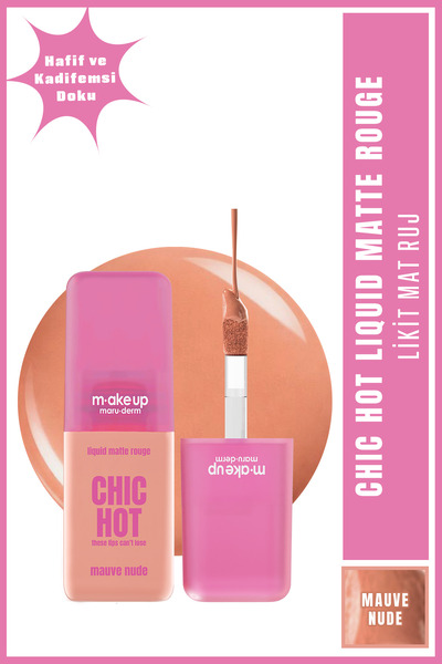 Maru.Derm m.ake up maruderm Uzun Süre Kalıcı Kadifemsi Mat Likit Ruj – Liquid...