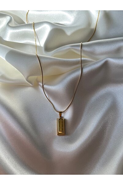 Genel Markalar Külçe Model Çelik Gold Kolye
