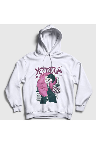 Presmono Unisex White Yeonjun Tomorrow X Together Hooded Sweatshirt 600327Tt